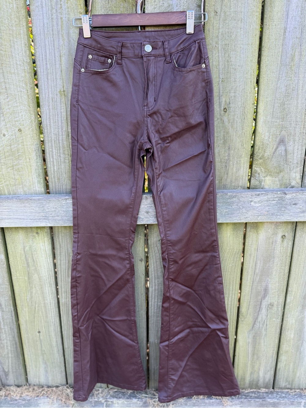 SHEIN Dark Brown Men's Bootcut Jeans